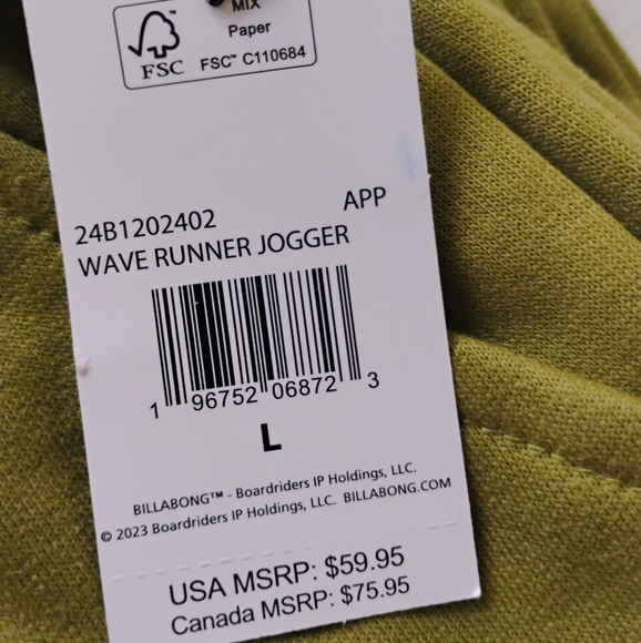 BILLABONG NEW Wave Runner Fleece Joggers Sweatpants - Picture 11 of 12